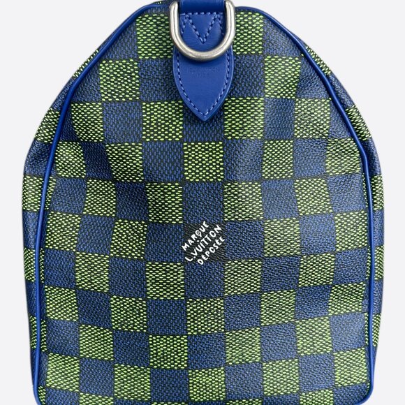 Louis Vuitton Blue & Green Damier Speedy 40 - Picture 4 of 6